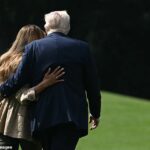 Trump Dans um minuto suave e Melania enquanto olham para o Texas para confortar as vítimas de inundação